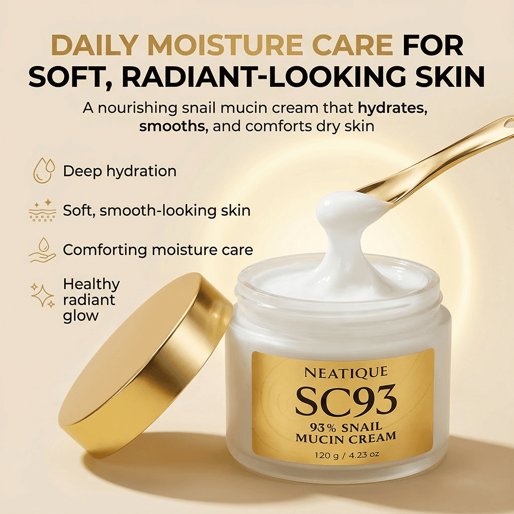 Neatique SC93 Snail Mucin Cream presented for daily moisture care