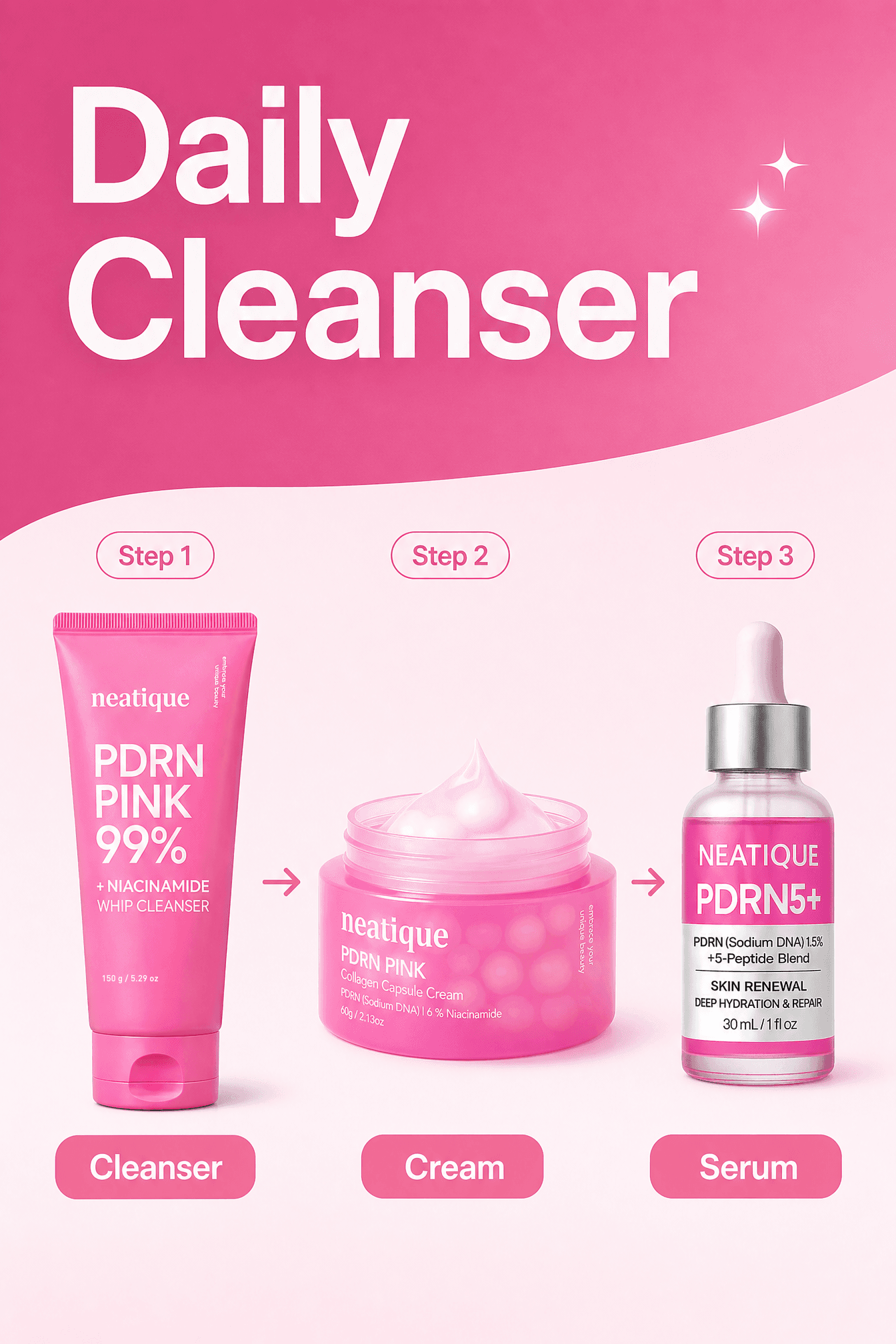 Neatique PDRN Pink 99% + Niacinamide Whip Cleanser detail image 6